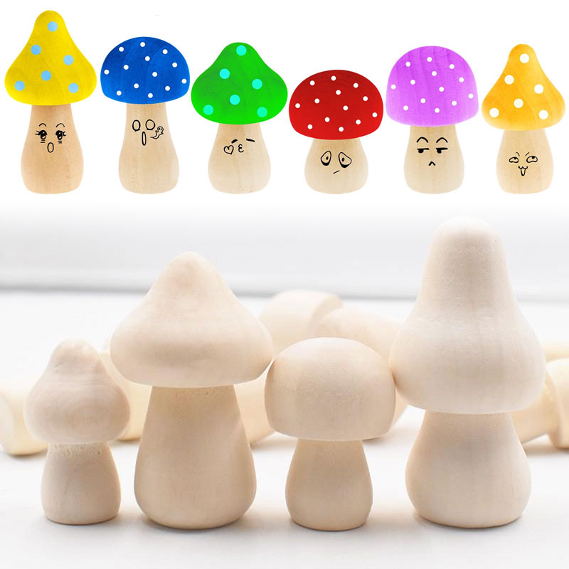 5PCS 미니 미완성 나무 버섯 DIY 예술 공예 프로 - Diy Automation Projects 리뷰 및 가격
