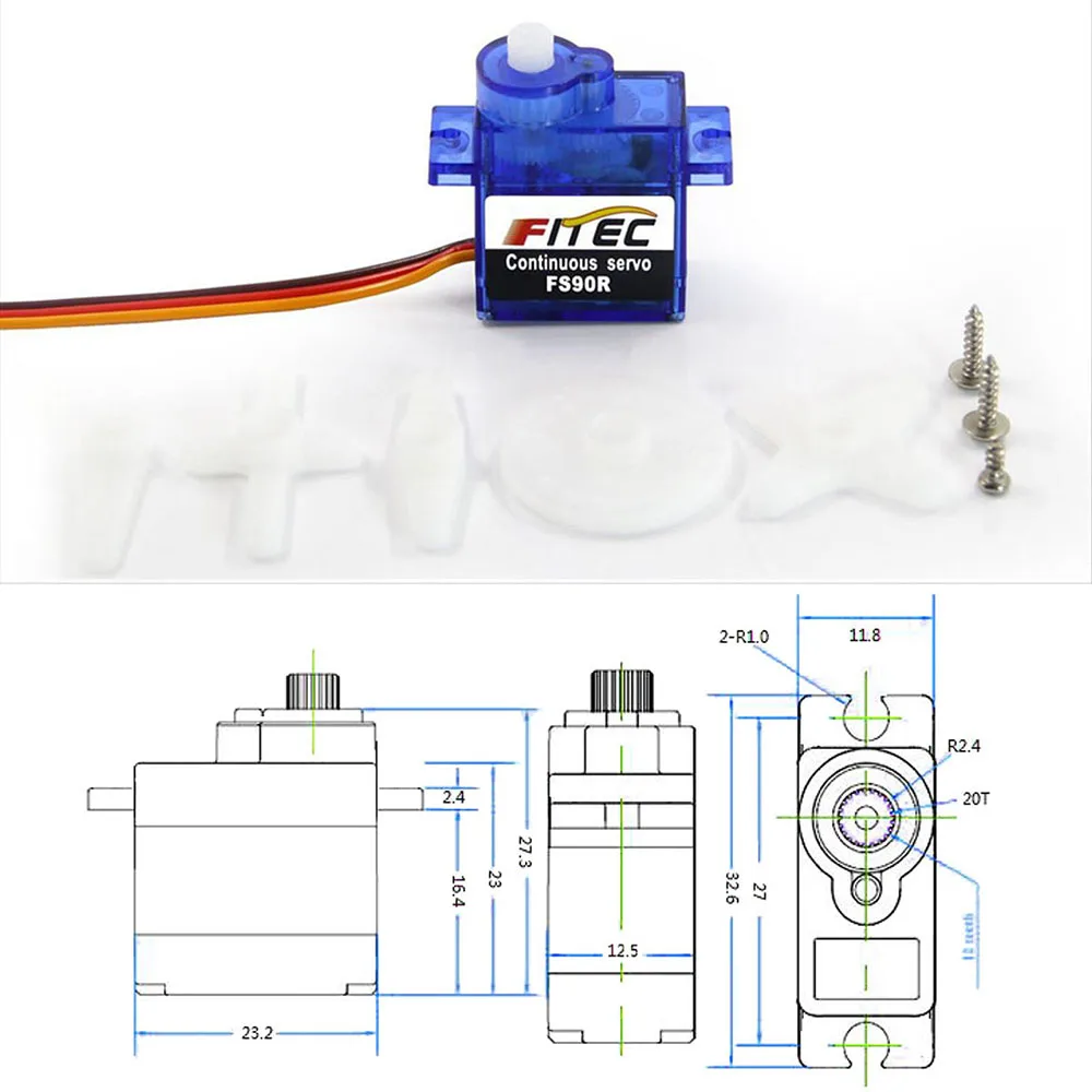 Feetech 미니 FS90R 마이크로 서보 360 학 - Diy Automation Projects 리뷰 및 가격